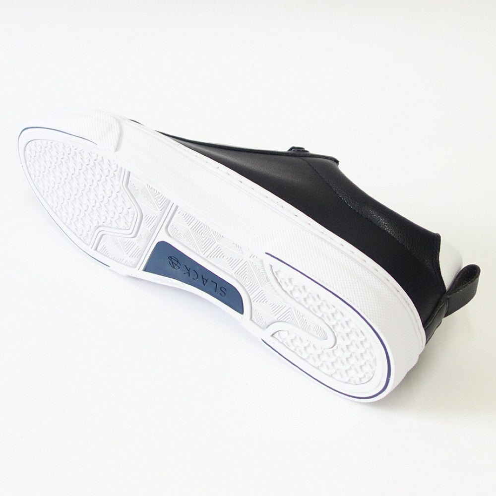 【SALE 50%OFF】 スラック SLACK SL 1518 001(ユニセックス)LIBERIO(リベリオ) カラー:BLACK / WHITE 人工皮革 ローカットスニーカー バルカナイズ製法 「靴」