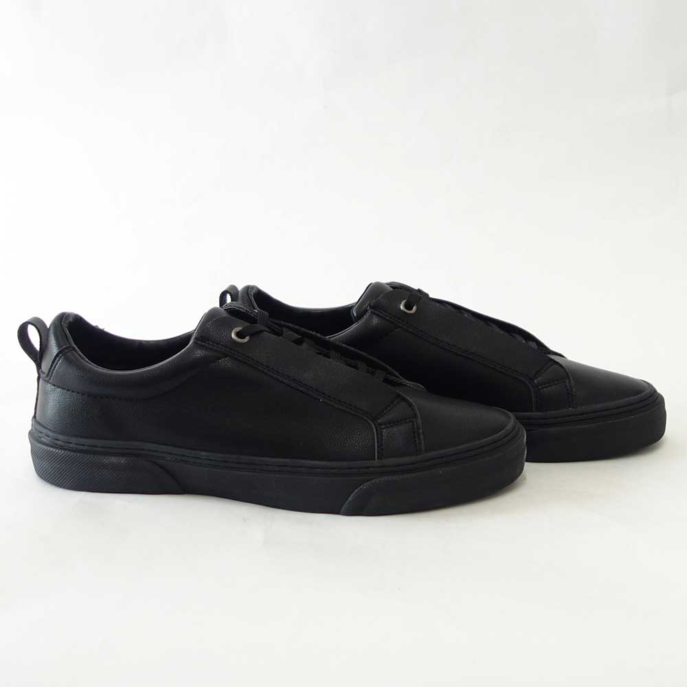 【SALE 50%OFF】 スラック SLACK SL 1518 003(ユニセックス)LIBERIO(リベリオ) カラー:BLACK / BLACK 人工皮革 ローカットスニーカー バルカナイズ製法 「靴」