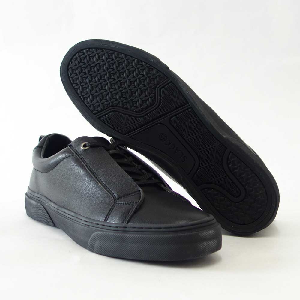 【SALE 50%OFF】 スラック SLACK SL 1518 003(ユニセックス)LIBERIO(リベリオ) カラー:BLACK / BLACK 人工皮革 ローカットスニーカー バルカナイズ製法 「靴」