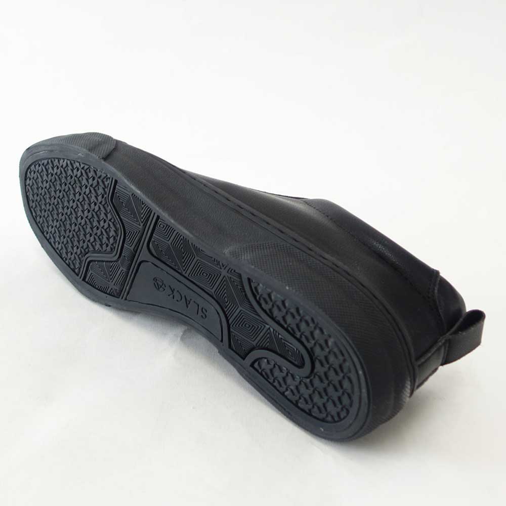 【SALE 50%OFF】 スラック SLACK SL 1518 003(ユニセックス)LIBERIO(リベリオ) カラー:BLACK / BLACK 人工皮革 ローカットスニーカー バルカナイズ製法 「靴」