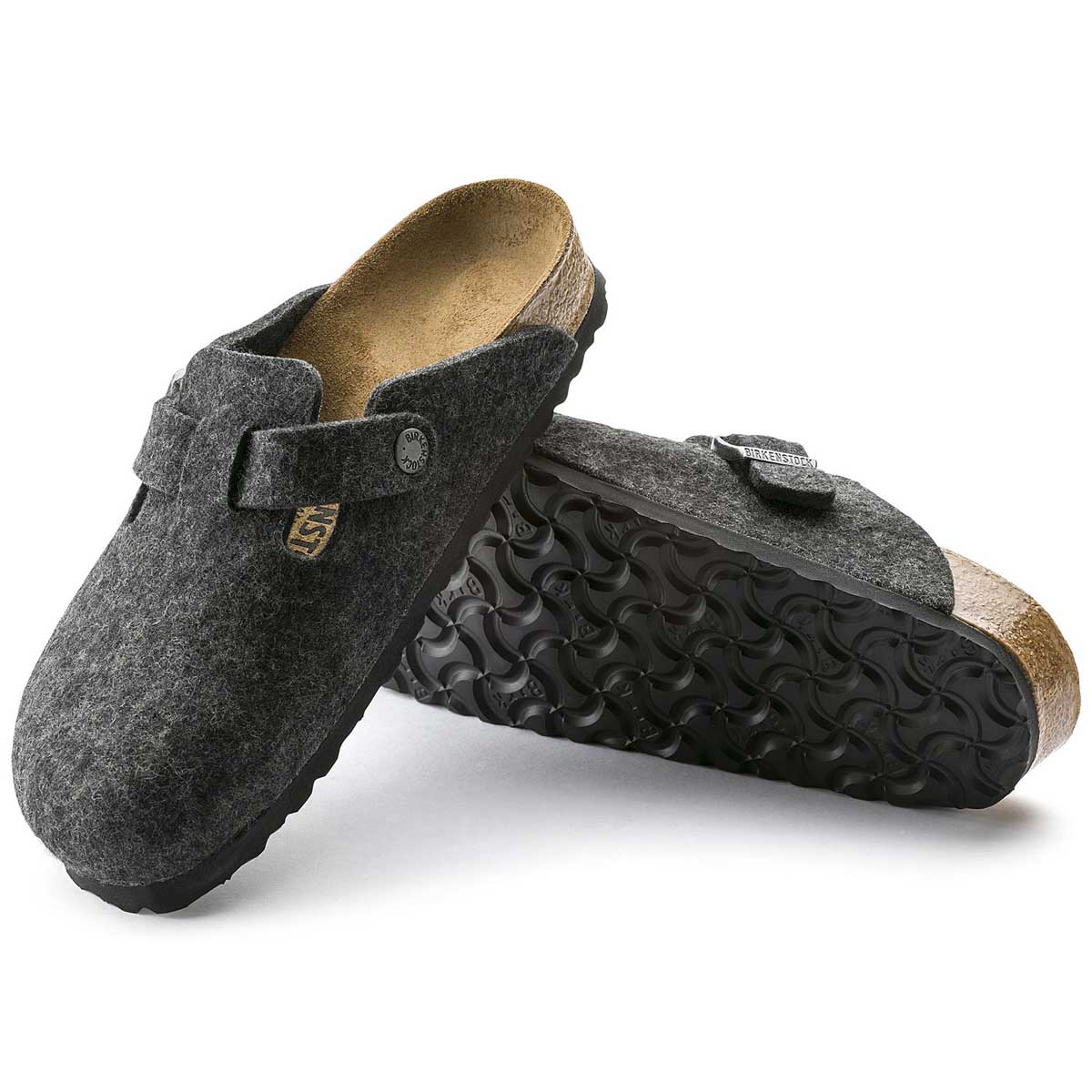 ビルケンシュトック BIRKENSTOCK Boston(ボストン)幅狭(ナローフィット) GC 160373(ウールフェルト/アンスラジット) 「靴」