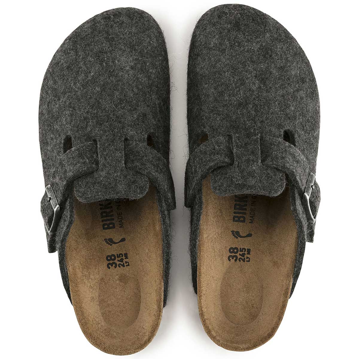 ビルケンシュトック BIRKENSTOCK Boston(ボストン)幅狭(ナローフィット) GC 160373(ウールフェルト/アンスラジット) 「靴」
