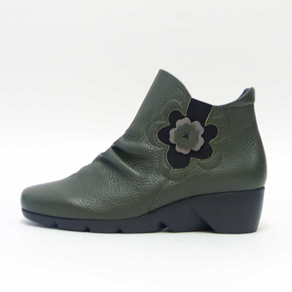 【SALE 20%OFF】 フィズリーン FIZZ REEN 1632 ダークグリーン(日本製) ソフトレザーの快適アンクルブーツ 「靴」