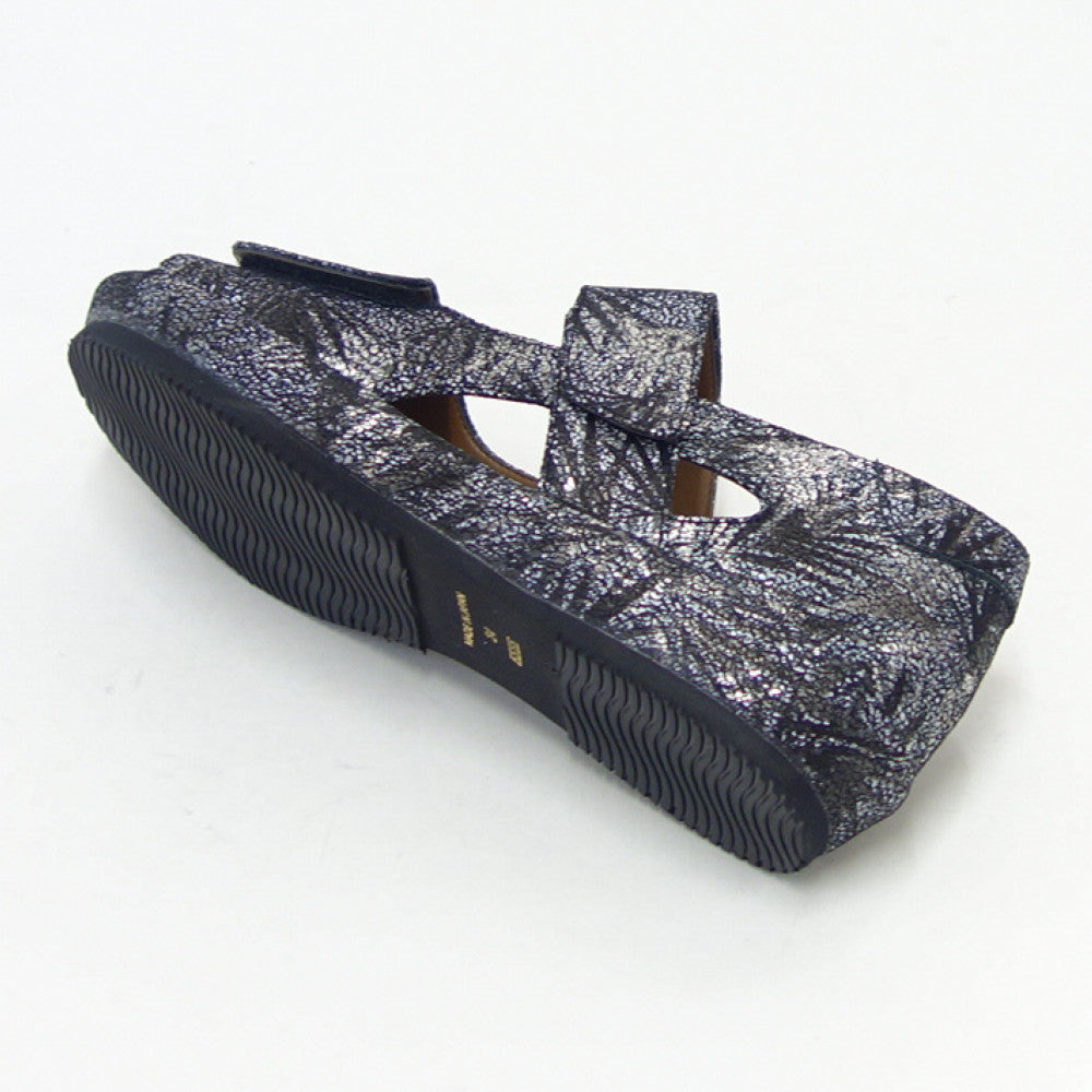 【SALE 20%OFF】 VIGEVANO ビジェバノ 1660 ブラック(日本製)ゆったりEEEE ダブルストラップシューズ オープントゥシューズ「靴」