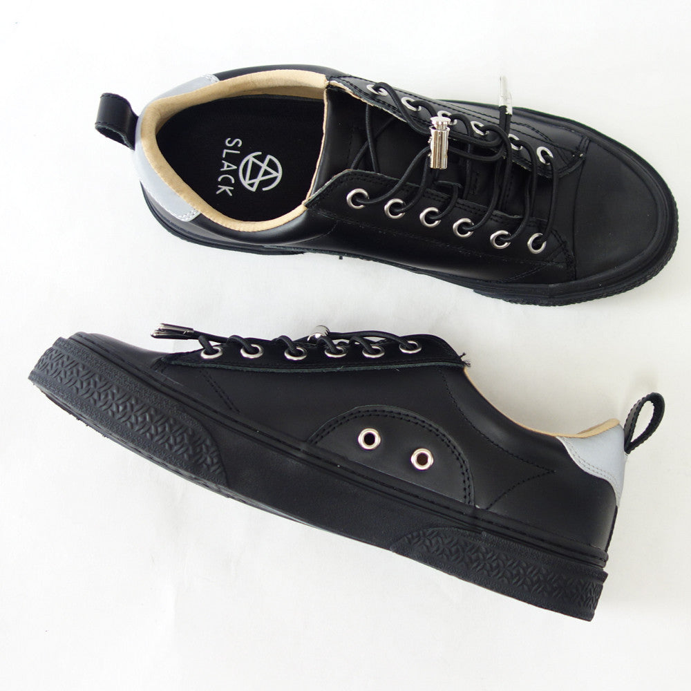 【SALE 50%OFF】 スラック SLACK SL 1705 003(ユニセックス)CLUDE GL(クルード GL) カラー:BLACK / BLACK 天然皮革 ローカットスニーカー バルカナイズ製法 「靴」