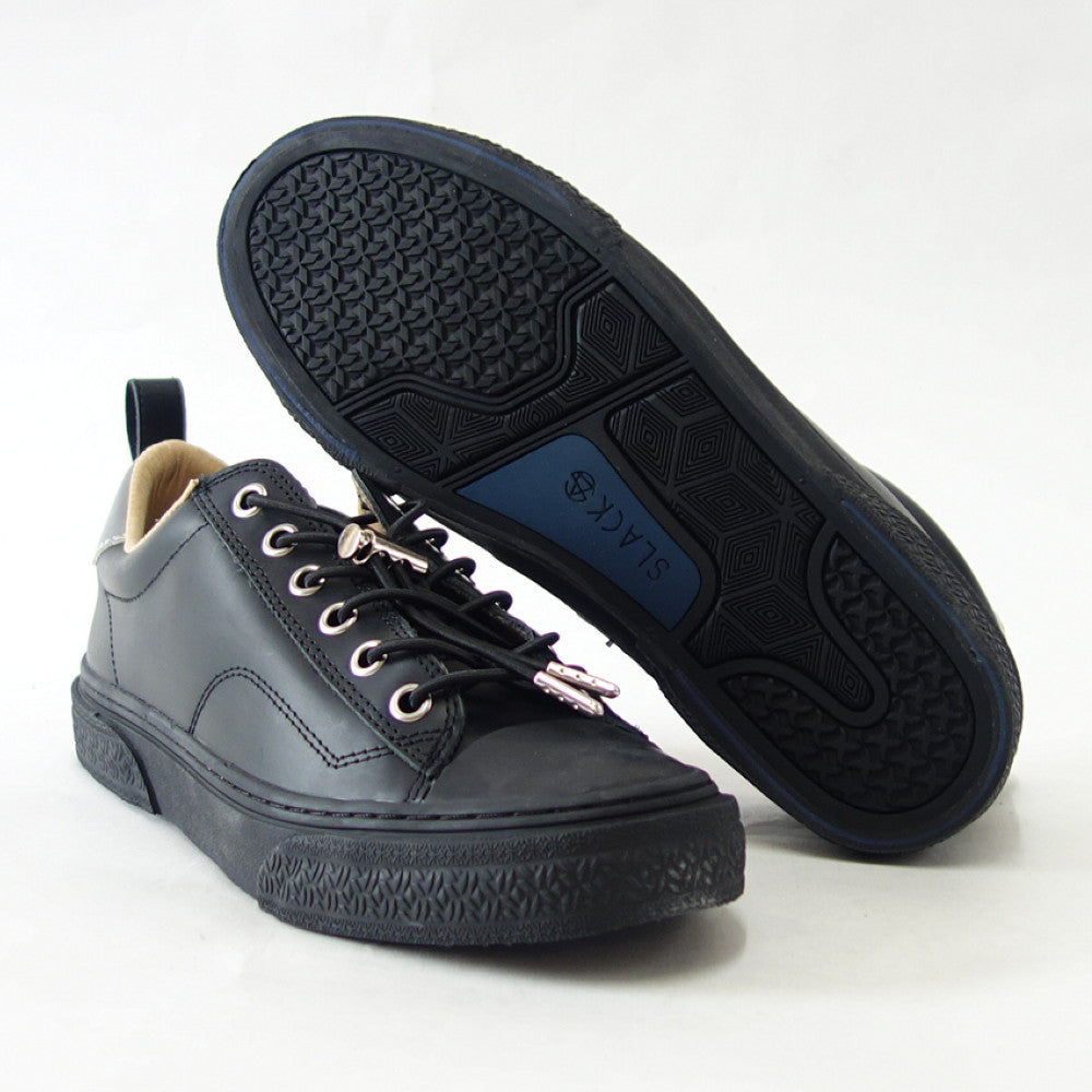 【SALE 50%OFF】 スラック SLACK SL 1705 003(ユニセックス)CLUDE GL(クルード GL) カラー:BLACK / BLACK 天然皮革 ローカットスニーカー バルカナイズ製法 「靴」