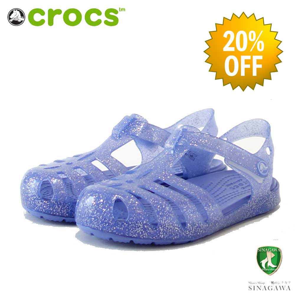 【SALE 20%OFF】 crocs クロックス Isabella Glitter sandal t イザベラ グリッター サンダル T  （リトルキッズ）208444 5Q5 ムーンゼリー「靴」