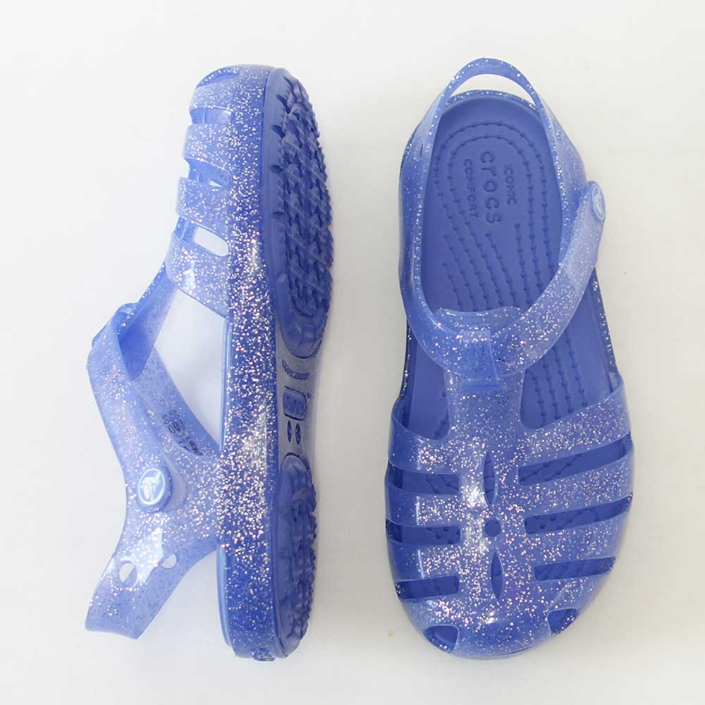 【SALE 20%OFF】 crocs クロックス Isabella Glitter sandal t イザベラ グリッター サンダル T (リトルキッズ)208444 5Q5 ムーンゼリー「靴」