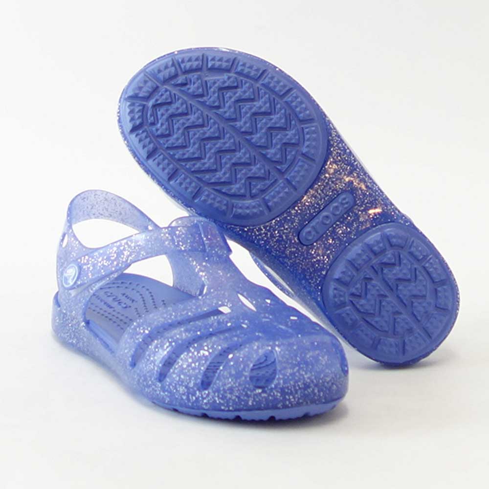 【SALE 20%OFF】 crocs クロックス Isabella Glitter sandal t イザベラ グリッター サンダル T (リトルキッズ)208444 5Q5 ムーンゼリー「靴」