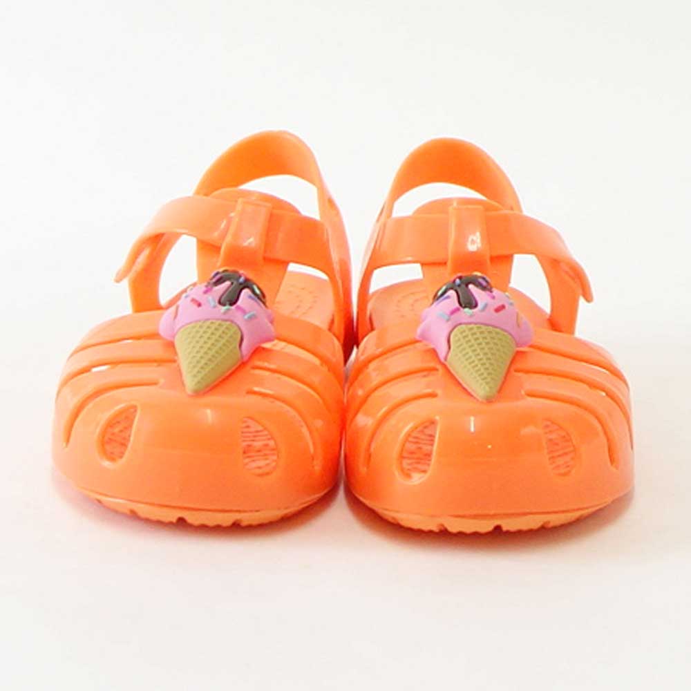 【SALE 20%OFF】 crocs クロックス Isabella Charm sandal t イザベラ チャーム サンダル T (リトルキッズ)208445 831 パーシモン「靴」