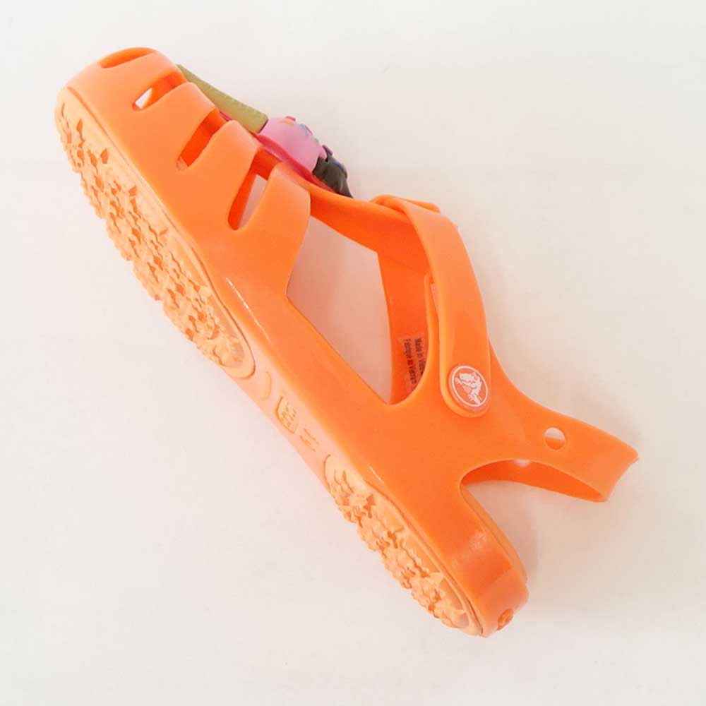 【SALE 20%OFF】 crocs クロックス Isabella Charm sandal t イザベラ チャーム サンダル T (リトルキッズ)208445 831 パーシモン「靴」
