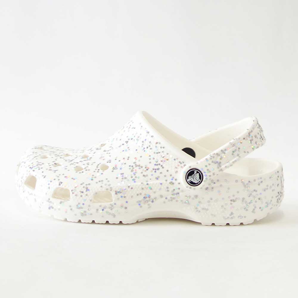 【SALE 20%OFF】 crocs クロックス classic starry glitter clog k クラシック スターリー グリッター クロッグ (キッズ)208619100 ホワイト「靴」