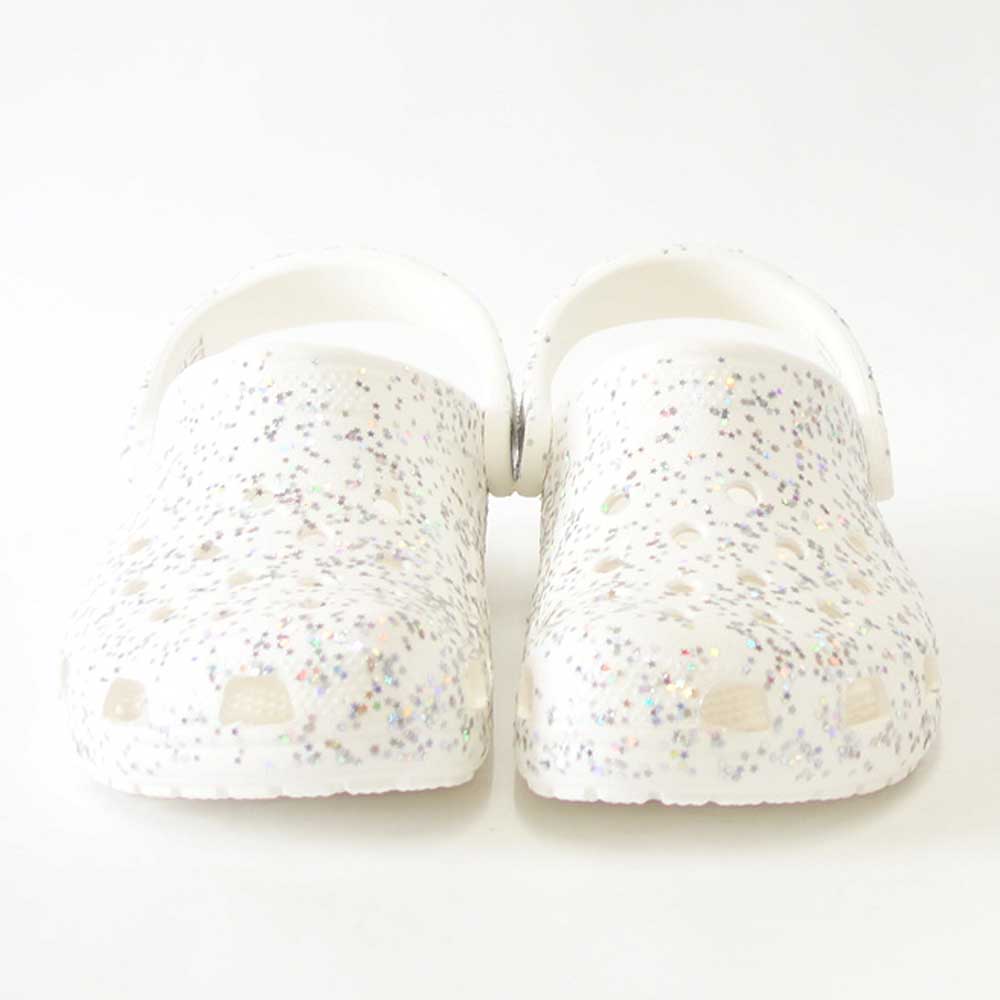 【SALE 20%OFF】 crocs クロックス classic starry glitter clog k クラシック スターリー グリッター クロッグ (キッズ)208619100 ホワイト「靴」