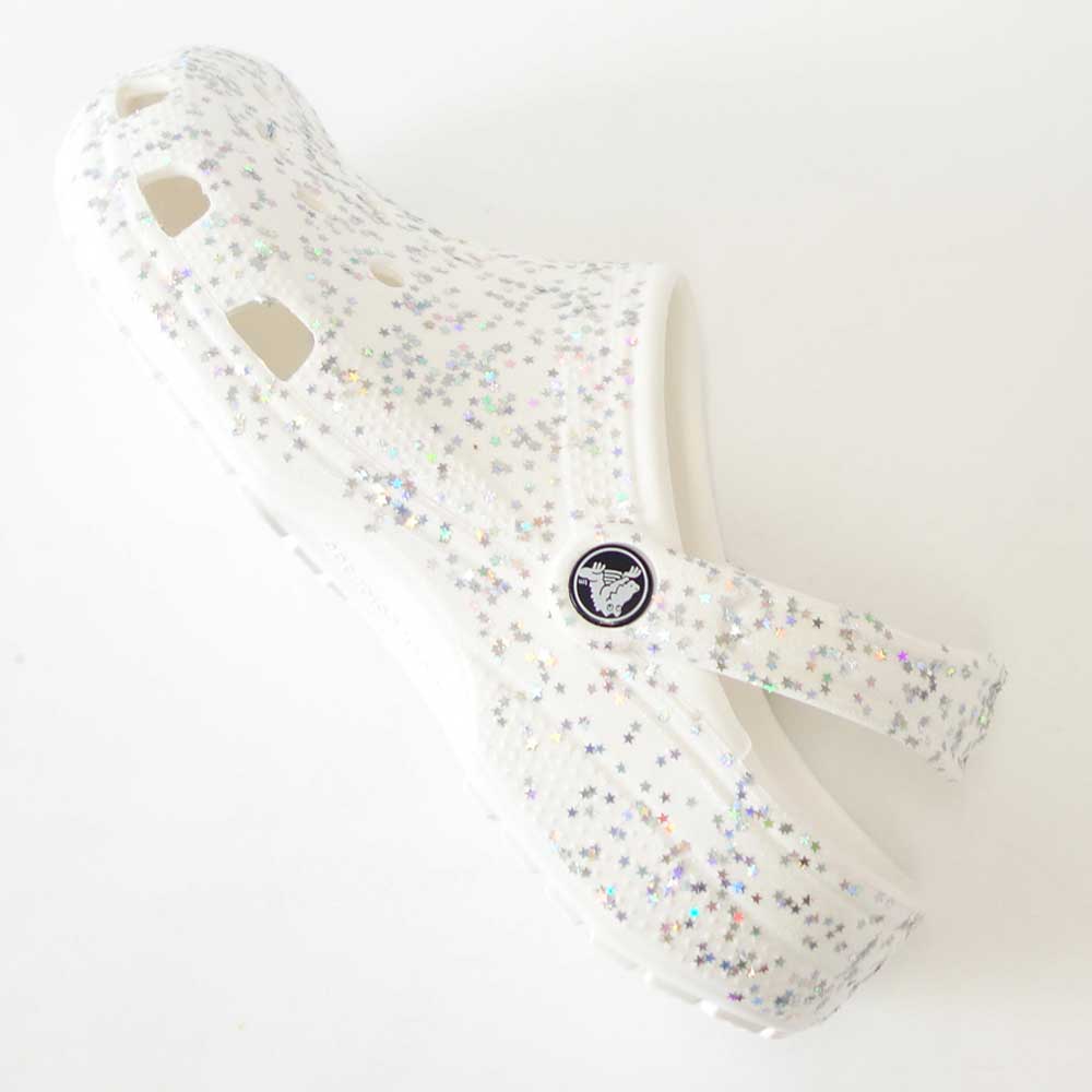 【SALE 20%OFF】 crocs クロックス classic starry glitter clog k クラシック スターリー グリッター クロッグ (キッズ)208619100 ホワイト「靴」