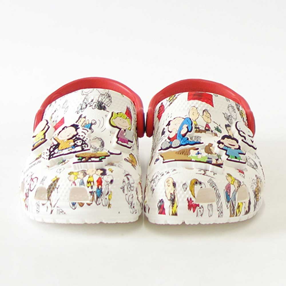 【SALE 20%OFF】 crocs クロックス ピーナッツ クラシック クロッグ トドラー TODDLERS' PEANUTS CLASSIC CLOG(リトルキッズ)20863194s ホワイト/マルチ「靴」