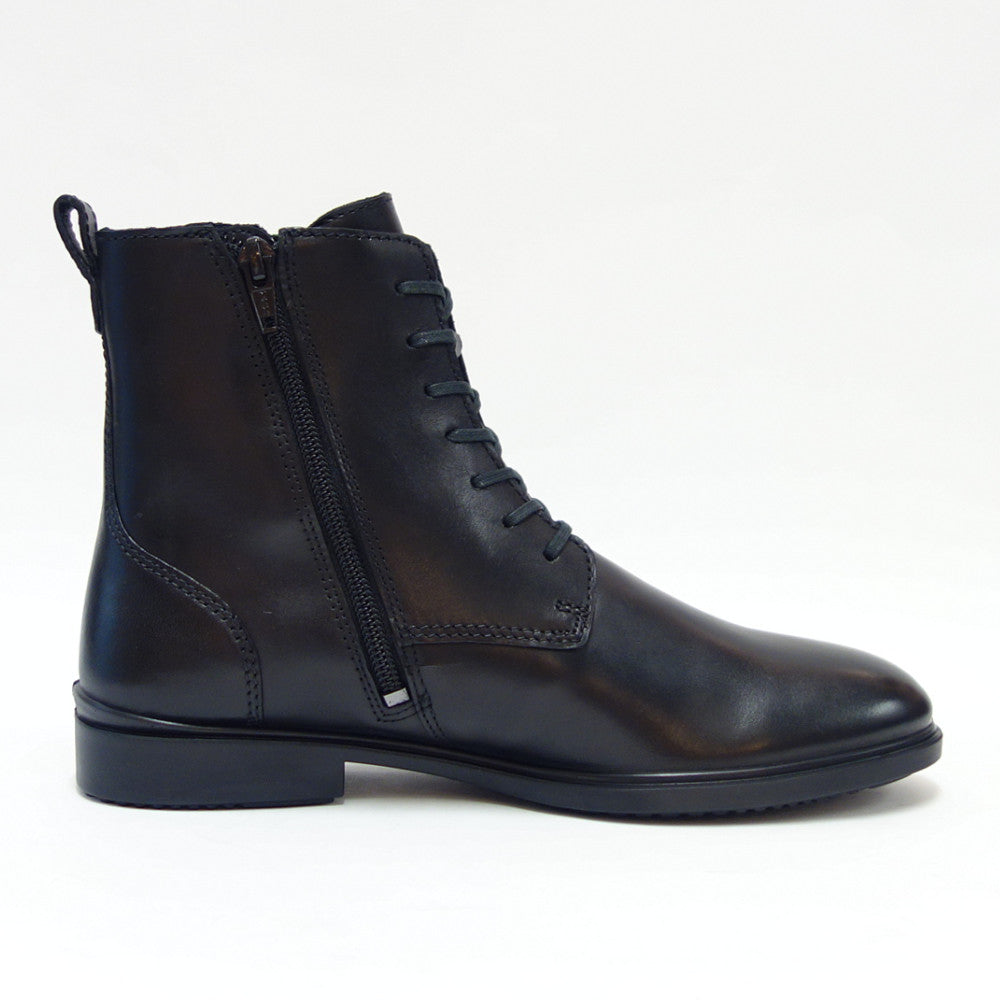 エコー ECCO DRESS CLASSIC 15 WOMEN'S LACE UP BOOTS  209823 01001 ブラック (レディース) 上質天然皮革 サイドジップブーツ アンクルブーツ レースアップ「靴」