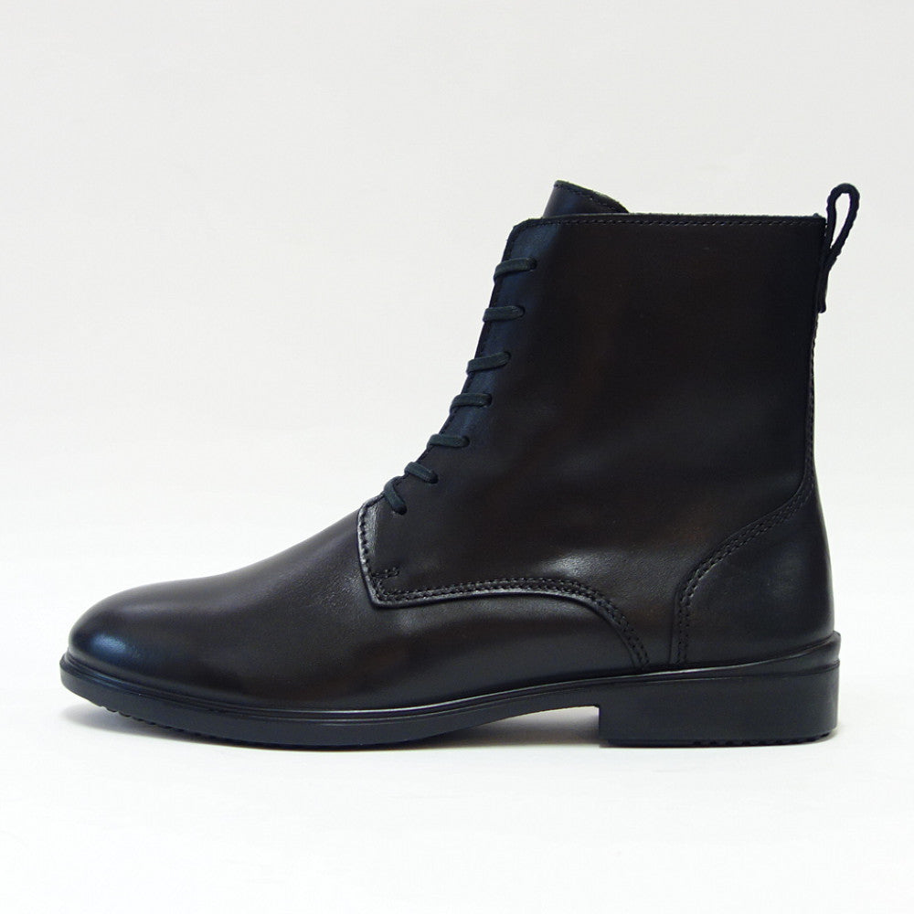 エコー ECCO DRESS CLASSIC 15 WOMEN'S LACE UP BOOTS  209823 01001 ブラック (レディース) 上質天然皮革 サイドジップブーツ アンクルブーツ レースアップ「靴」