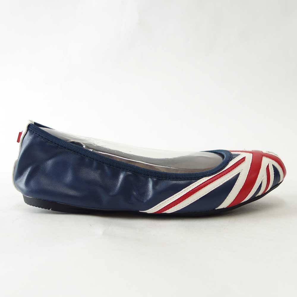 BUTTERFLY TWISTS バタフライツイスト JACQUI 21045B ネイビー/レッド(レディース)  お洒落 携帯 バレエシューズ ルームシューズ