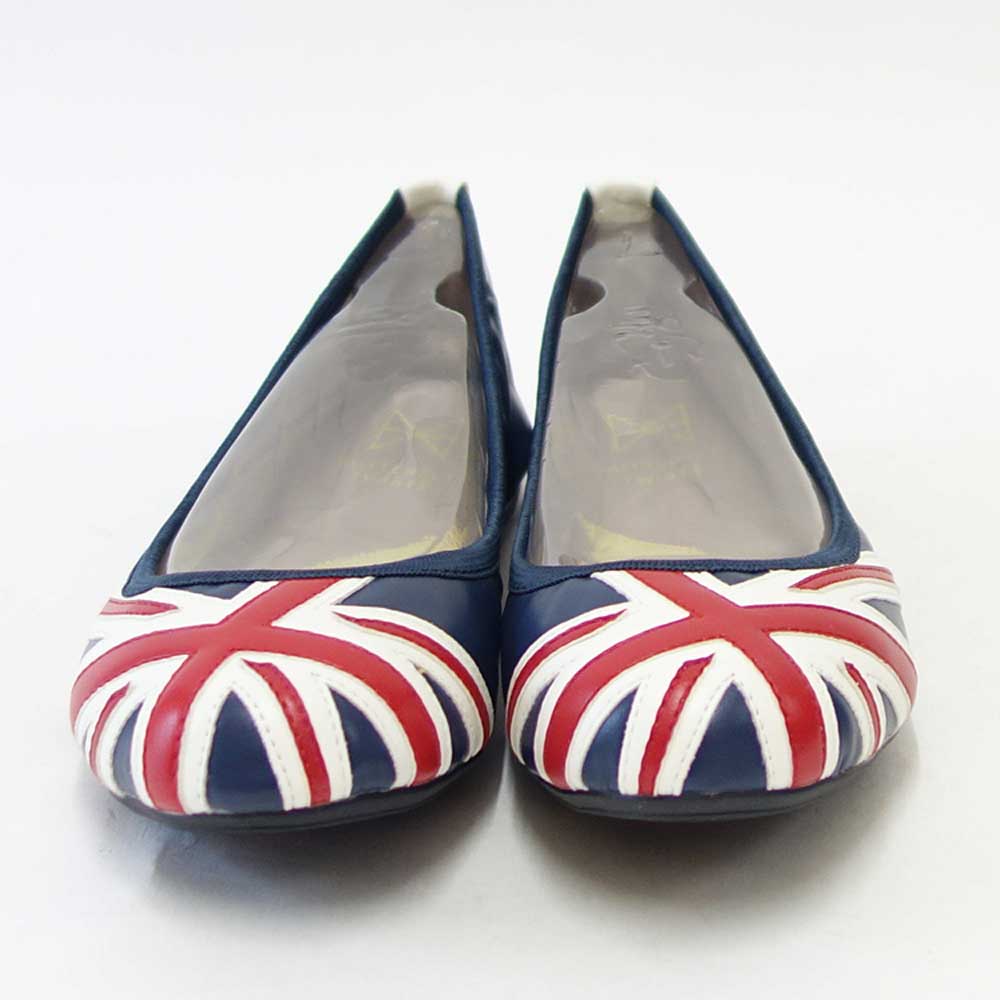 BUTTERFLY TWISTS バタフライツイスト JACQUI 21045B ネイビー/レッド(レディース)  お洒落 携帯 バレエシューズ ルームシューズ