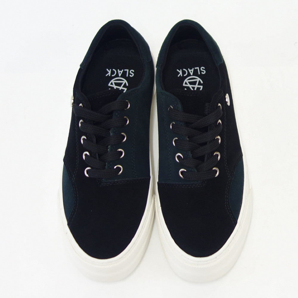 【SALE 50%OFF】 スラック SLACK SL 2122 001(ユニセックス)DUALOS PRM(デュアル プレミアム) カラー:ブラック/ホワイト 天然皮革 ローカットスニーカー バルカナイズ製法 「靴」