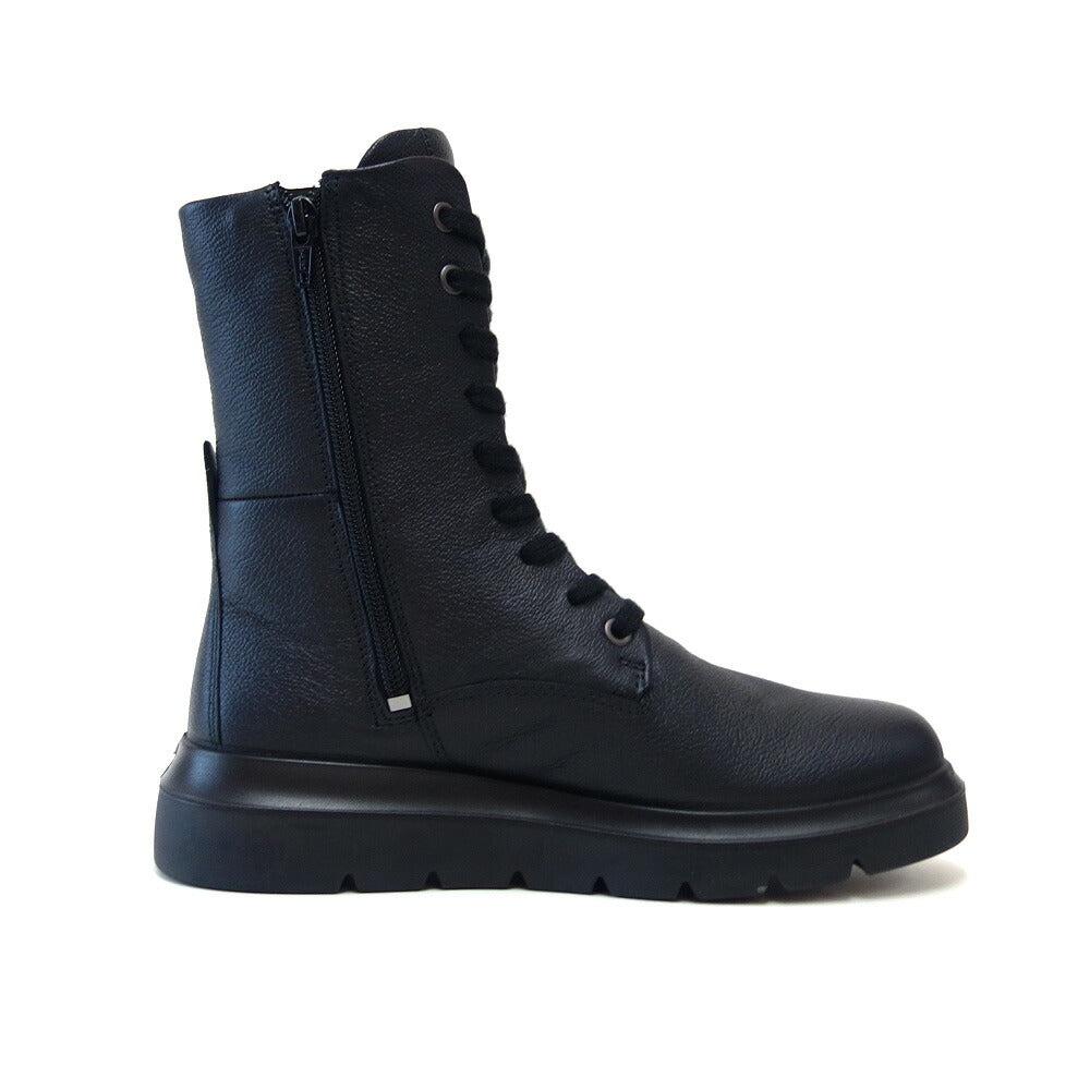 エコーECCO21621301001ブラック(レディース)撥水加工NOUVELLEWOMEN'STALLLACEUPBOOTS上質天然皮革のハーフブーツサイドジップ「靴」