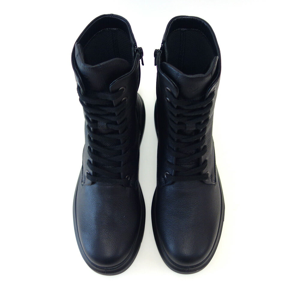 エコーECCO21621301001ブラック(レディース)撥水加工NOUVELLEWOMEN'STALLLACEUPBOOTS上質天然皮革のハーフブーツサイドジップ「靴」