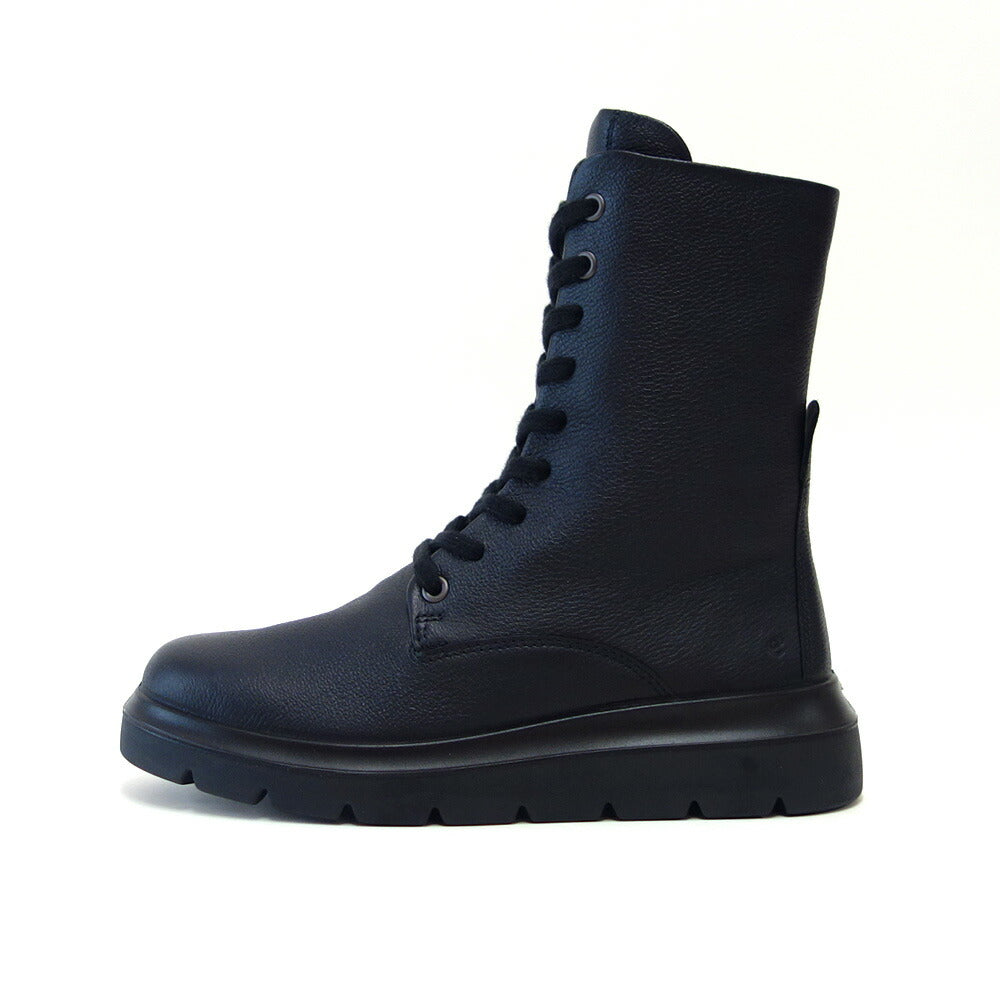 エコーECCO21621301001ブラック(レディース)撥水加工NOUVELLEWOMEN'STALLLACEUPBOOTS上質天然皮革のハーフブーツサイドジップ「靴」