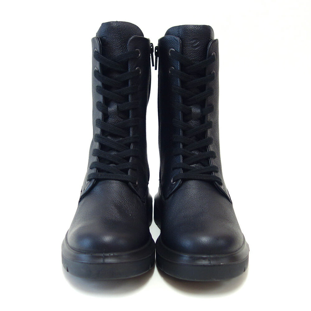 エコーECCO21621301001ブラック(レディース)撥水加工NOUVELLEWOMEN'STALLLACEUPBOOTS上質天然皮革のハーフブーツサイドジップ「靴」