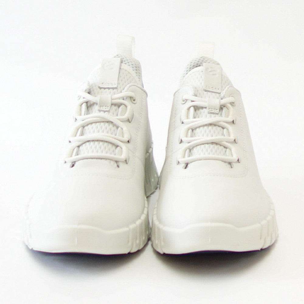 エコー ECCO GRUUV FLEXIBLE SOLE WOMEN'S SNEAKERS ホワイト 21820360718 (レディース) 快適な履き心地のレザースニーカー レースアップ ウォーキングシューズ 旅行「靴」