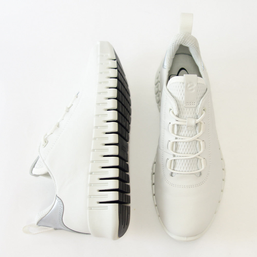 エコー ECCO GRUUV FLEXIBLE SOLE WOMEN'S SNEAKERS ホワイト 21820360718 (レディース) 快適な履き心地のレザースニーカー レースアップ ウォーキングシューズ 旅行「靴」