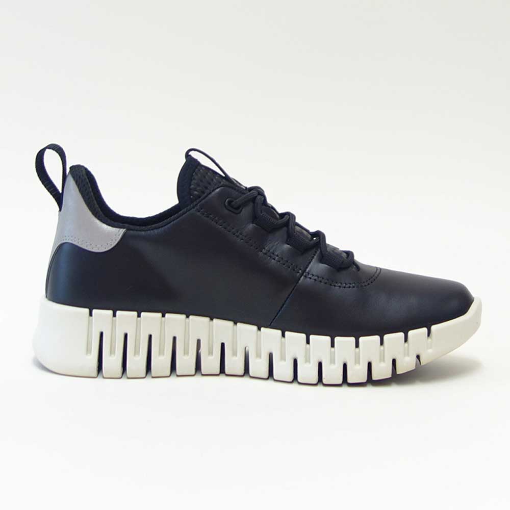 エコーECCOGRUUVFLEXIBLESOLEWOMEN'SSNEAKERSブラック21820360719(レディース)快適な履き心地のレザースニーカーレースアップウォーキングシューズ旅行「靴」