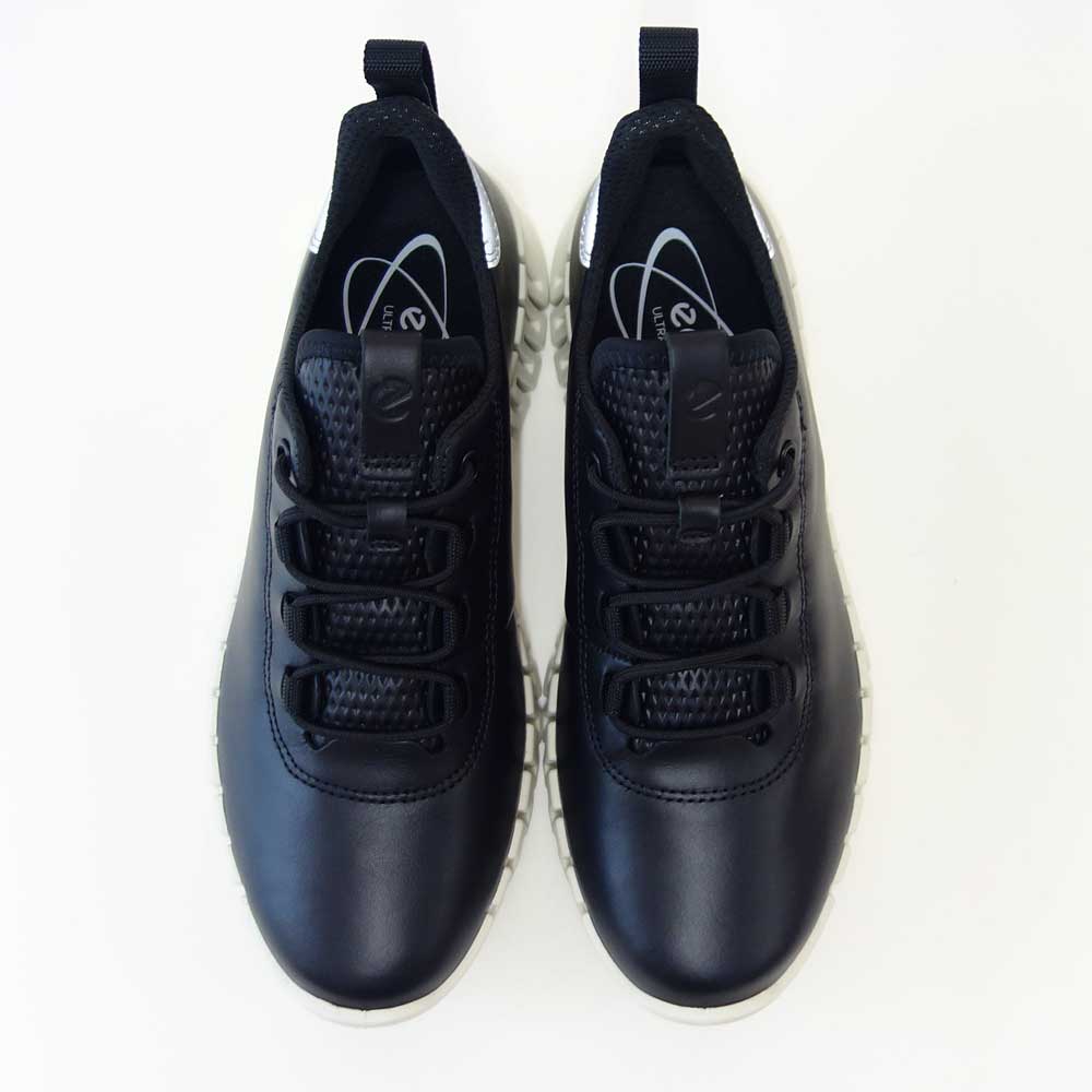 エコーECCOGRUUVFLEXIBLESOLEWOMEN'SSNEAKERSブラック21820360719(レディース)快適な履き心地のレザースニーカーレースアップウォーキングシューズ旅行「靴」