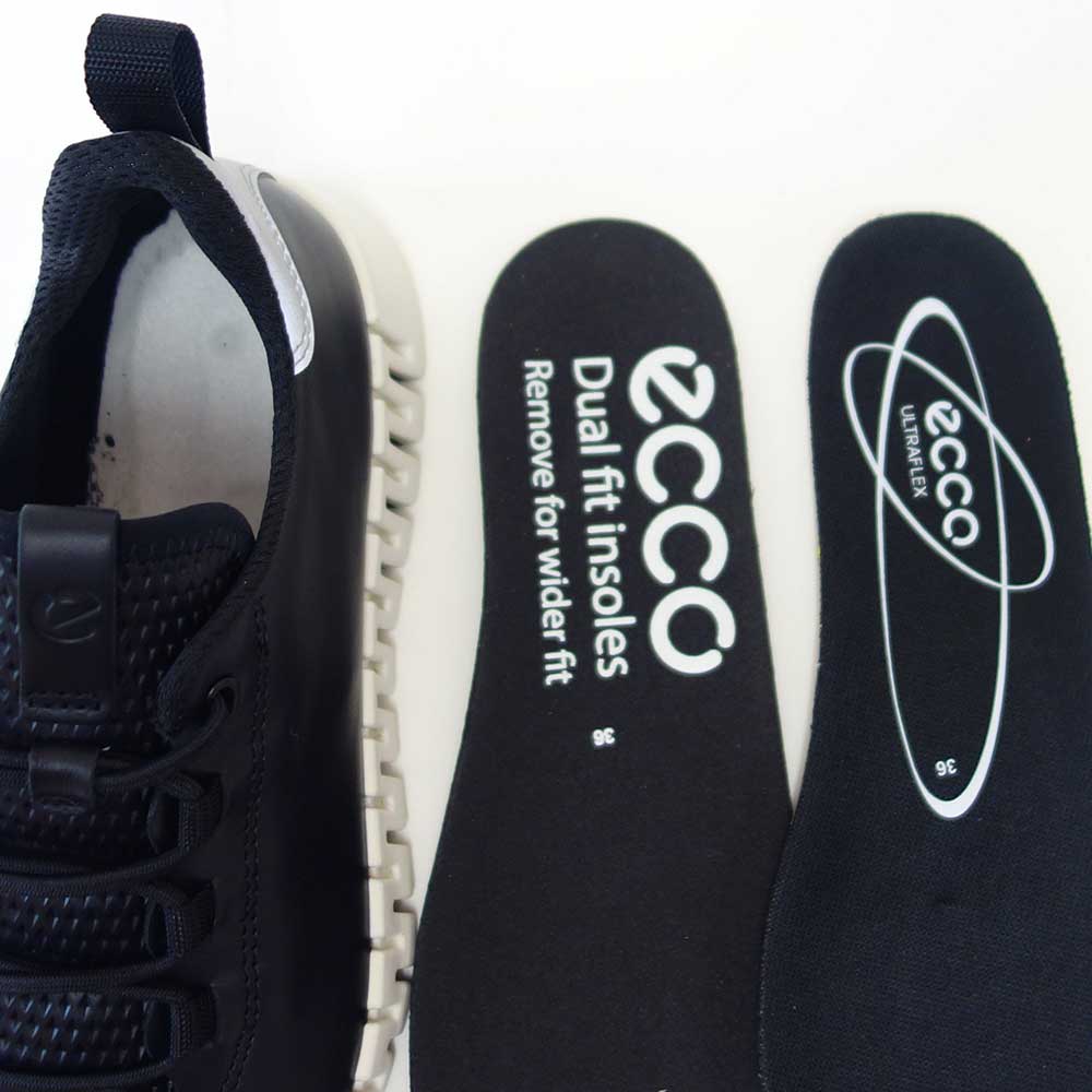 エコーECCOGRUUVFLEXIBLESOLEWOMEN'SSNEAKERSブラック21820360719(レディース)快適な履き心地のレザースニーカーレースアップウォーキングシューズ旅行「靴」