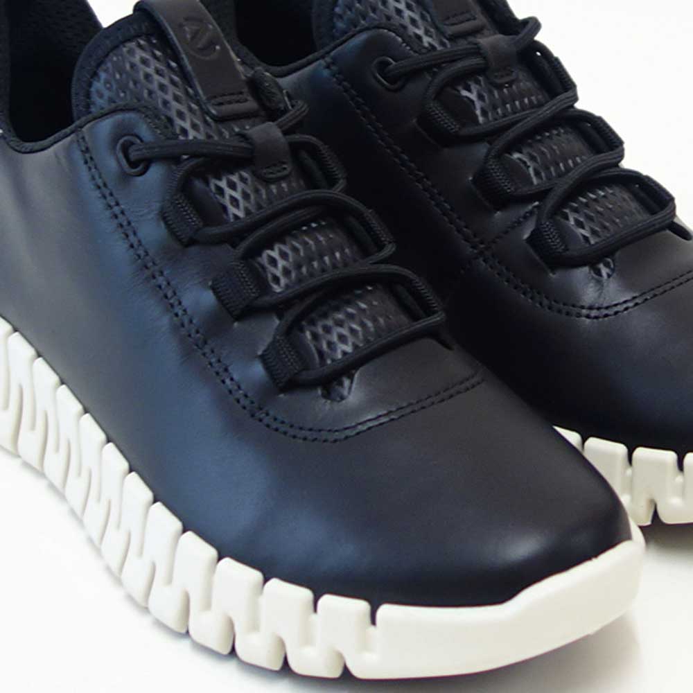 エコーECCOGRUUVFLEXIBLESOLEWOMEN'SSNEAKERSブラック21820360719(レディース)快適な履き心地のレザースニーカーレースアップウォーキングシューズ旅行「靴」