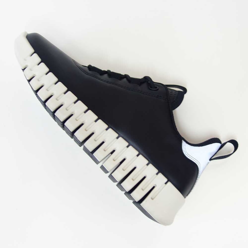 エコーECCOGRUUVFLEXIBLESOLEWOMEN'SSNEAKERSブラック21820360719(レディース)快適な履き心地のレザースニーカーレースアップウォーキングシューズ旅行「靴」