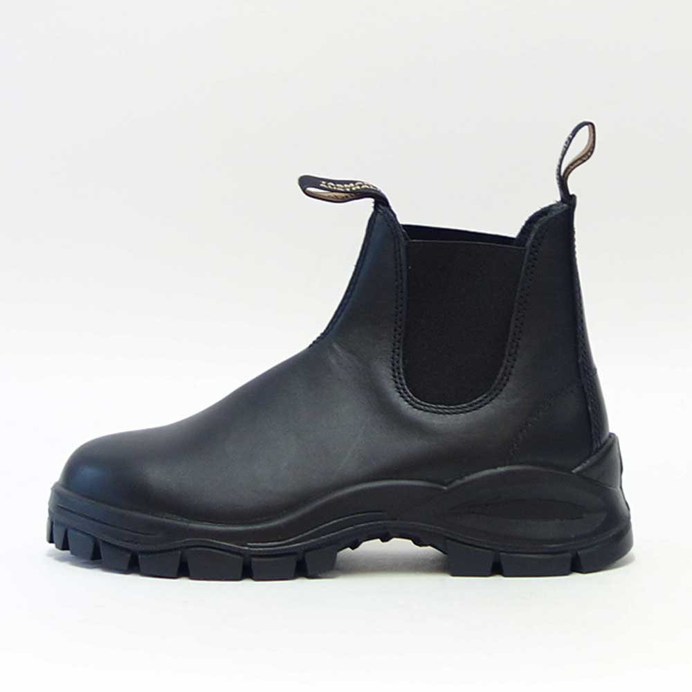 ブランドストーン Blundstone LUG BOOT BS2240 009 (ユニセックス) ブラック 防水レザー スムースレザー ショートブーツ スリッポン「靴」