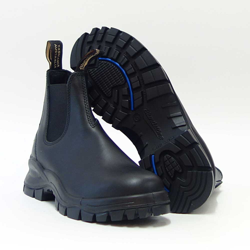 ブランドストーン Blundstone LUG BOOT BS2240 009 (ユニセックス) ブラック 防水レザー スムースレザー ショートブーツ スリッポン「靴」