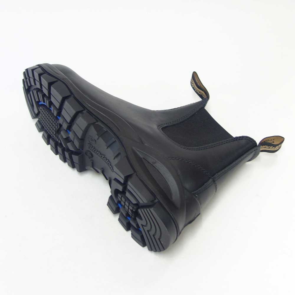 ブランドストーン Blundstone LUG BOOT BS2240 009 (ユニセックス) ブラック 防水レザー スムースレザー ショートブーツ スリッポン「靴」