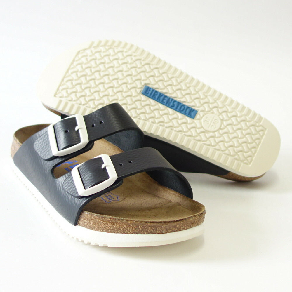 【SALE 30%OFF】 ビルケンシュトック BIRKENSTOCK ARIZONA SL(アリゾナ ソフトフットベッド SL)幅広(レギュラーフィット) 230154 ブラック(ナチュラルレザー)ソフトクッション内蔵 (メンズ サンダル)「正規輸入品」 「靴」