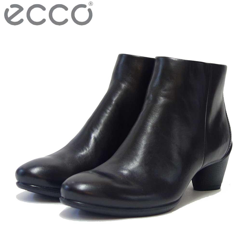 エコー ECCO SCULPTURED 45 230483 01001 ブラック (レディース) 上質天然皮革 サイドジップブーツ アンクルブーツ 「靴」