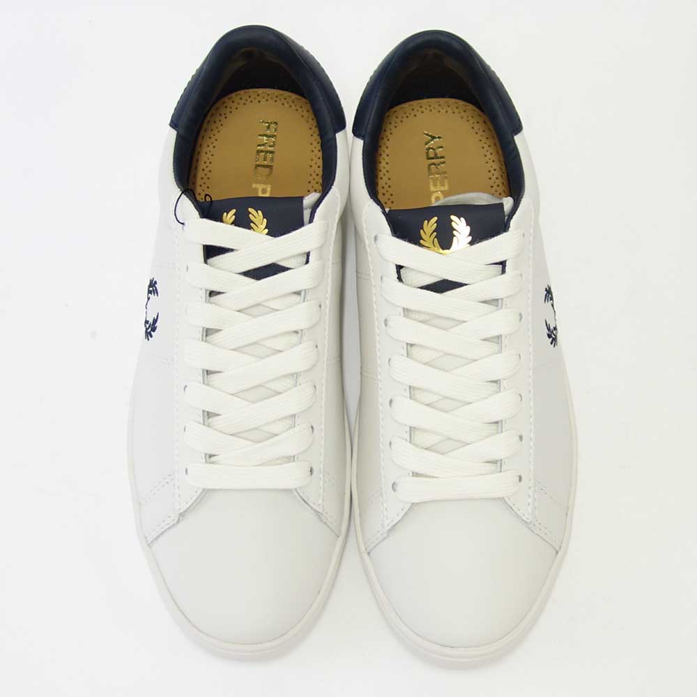 FRED PERRY フレッドペリー B 2333 254(ユニセックス)SPENCER LEATHER (スペンサー レザー) カラー:Porcelain 天然皮革のローカットスニーカー 「靴」