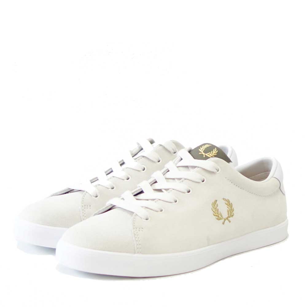 FRED PERRY フレッドペリー B 2345 100(ユニセックス)LOTTIE SUEDE カラー:WHITE 天然皮革のローカットスニーカー 「靴」