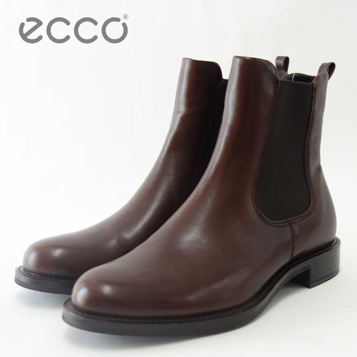ECCO エコー 266503 ミンク (レディース) 快適な履き心地のアンクルブーツ 上質天然皮革のサイドゴアブーツ 「靴」