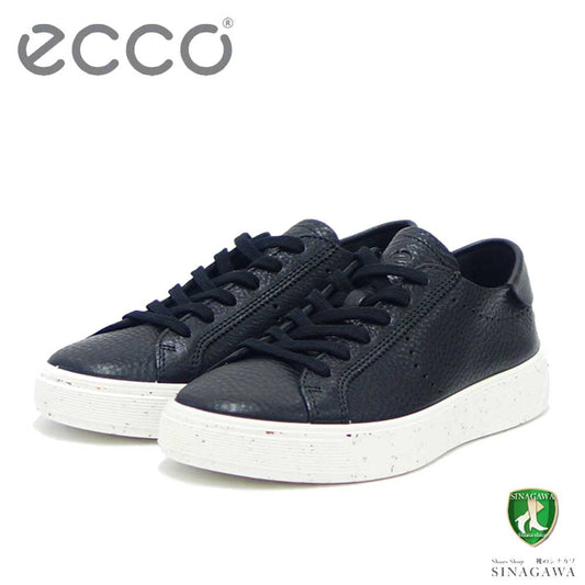 エコー ECCO STREET TRAY WOMEN'S SNEAKER ブラック 291503 01001 (レディース) 快適な履き心地のレザースニーカー  レースアップ ウォーキングシューズ 旅行「靴」