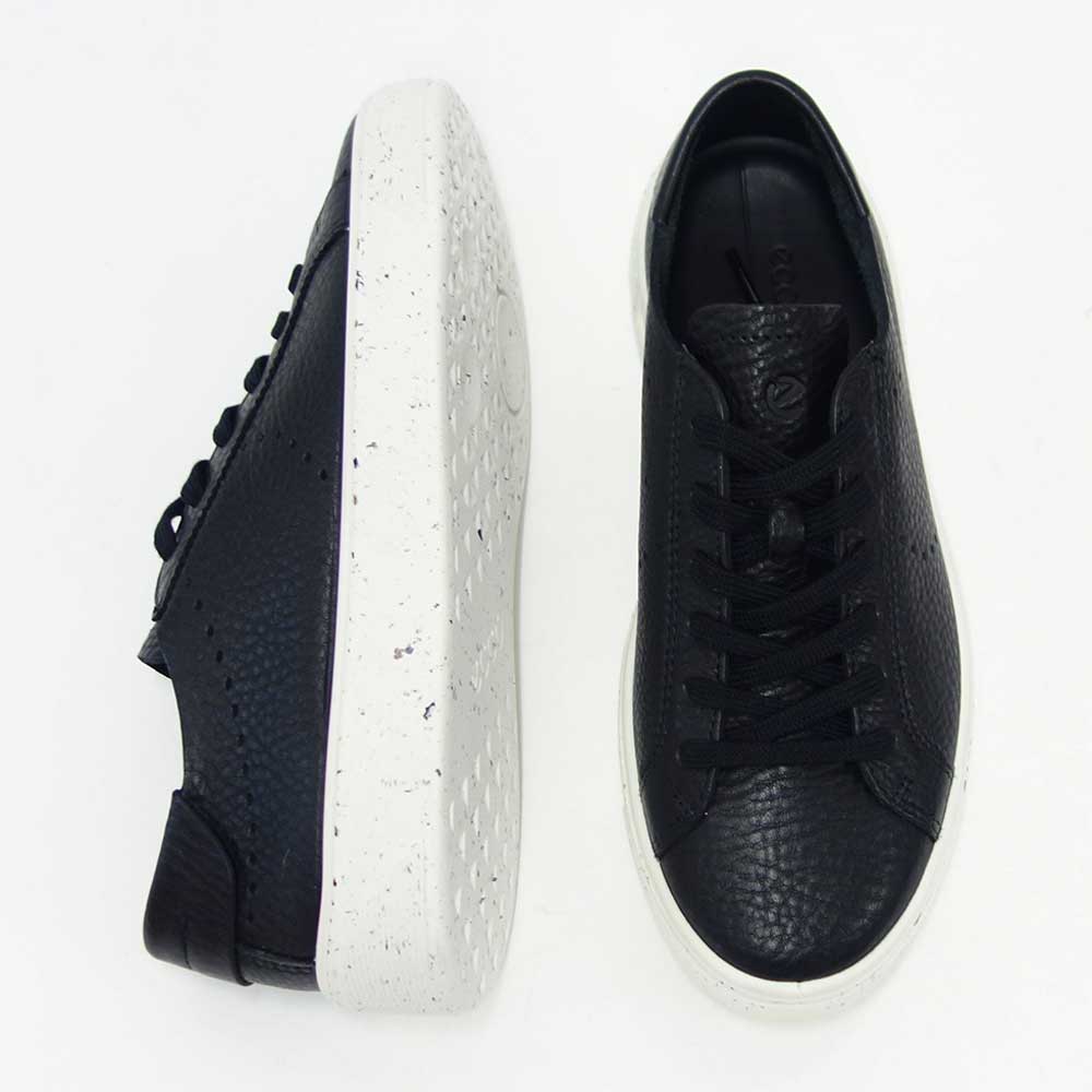 エコー ECCO STREET TRAY WOMEN'S SNEAKER ブラック 291503 01001 (レディース) 快適な履き心地のレザースニーカー レースアップ ウォーキングシューズ 旅行「靴」
