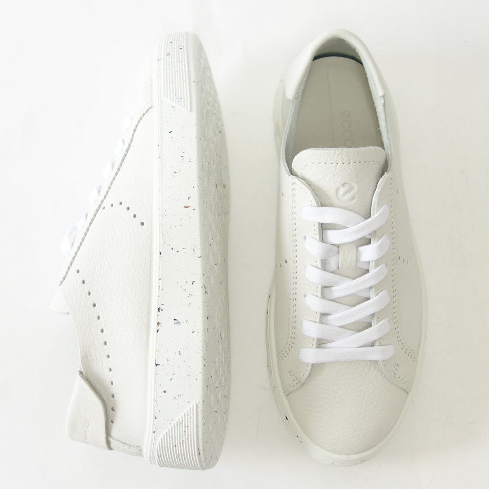 【SALE 30%OFF】 エコー ECCO STREET TRAY WOMEN'S SNEAKER ホワイト 291503 01007 (レディース) 快適な履き心地のレザースニーカー レースアップ ウォーキングシューズ 旅行「靴」
