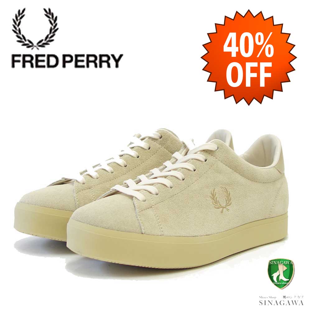 【SALE 40%OFF】 フレッドペリー FRED PERRY  F29652 14(ユニセックス)BREAUX LEATHER カラー:IVORY (日本製)  レザースニーカー テニスシューズ「靴」