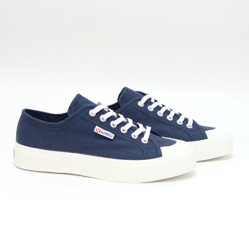 【SALE 30%OFF】 スペルガ SUPERGA 2630-STRIPE(ユニセックス)ブルーグレー (2a00grt0alb) ナチュラル キャンバス スニーカー ミリタリー 「靴」