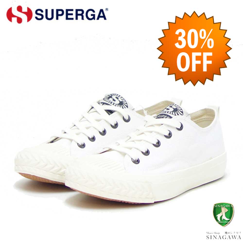 【SALE 30%OFF】 スペルガ SUPERGA 289-COLLEGE(ユニセックス)ホワイト (2a1115dwabe) ナチュラル キャンバス スニーカー レディース メンズ シューズ 「靴」