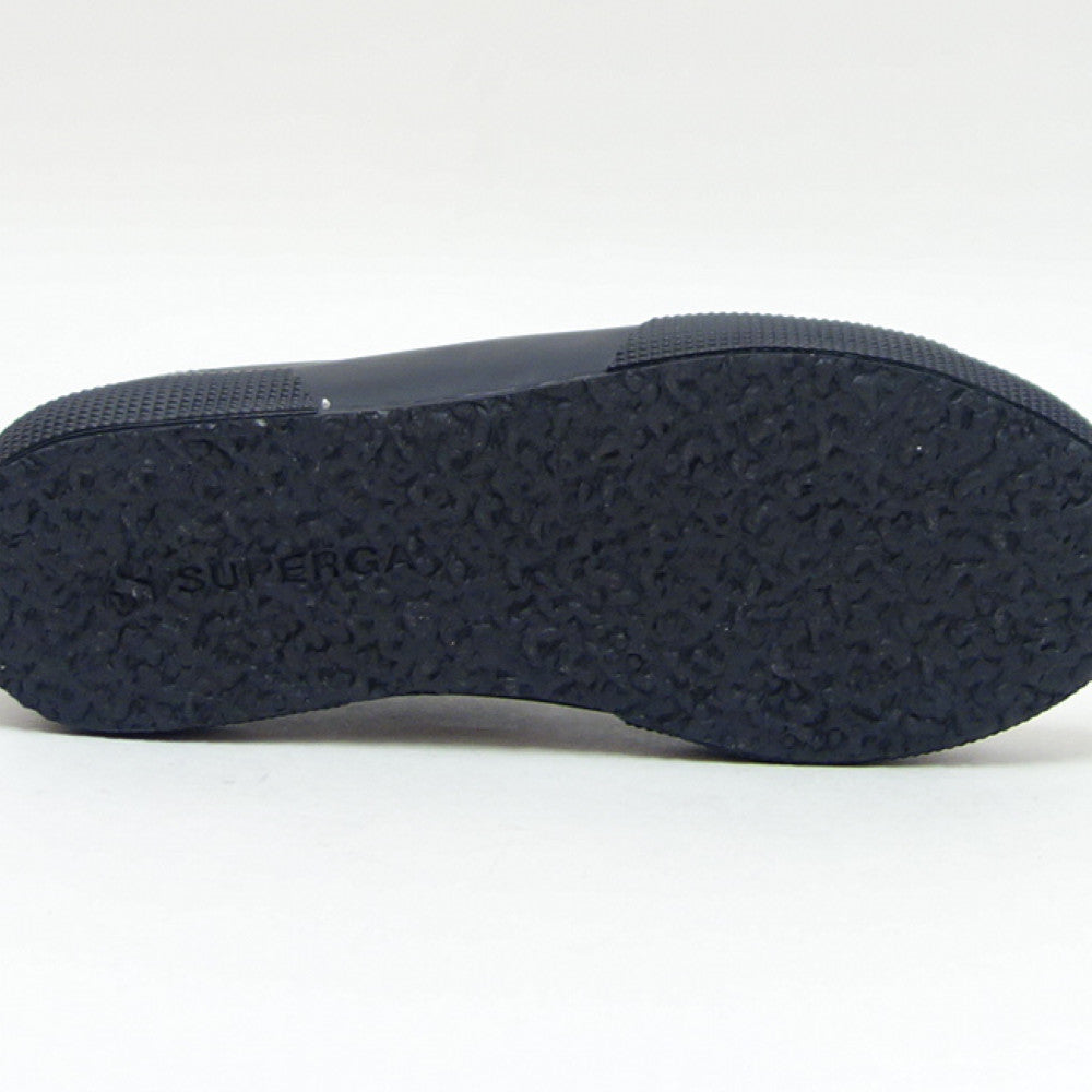 スペルガ SUPERGA 2750 NAPLNGCOTU(ユニセックス)トータルブラック (2a8115bwadm) ナッパレザー 風合いの良い天然皮革スニーカー レディース メンズ 「靴」